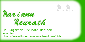 mariann meurath business card